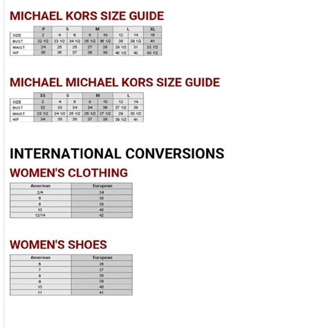 size chart sepatu michael kors fulton|michael kors size chart.